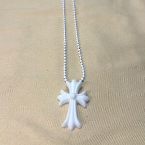 White Chrome Hearts Silicon Necklace 20th anniversary